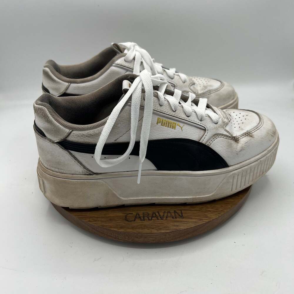Puma Platform Sneakers White & Black Women's Size 6 Casual Shoes